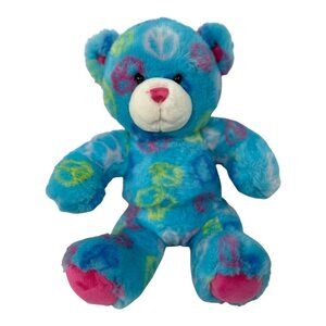 Build-A-Bear Workshop Colorful Peace Bear with Outfits Toys Peace 70s Kids FUN‎